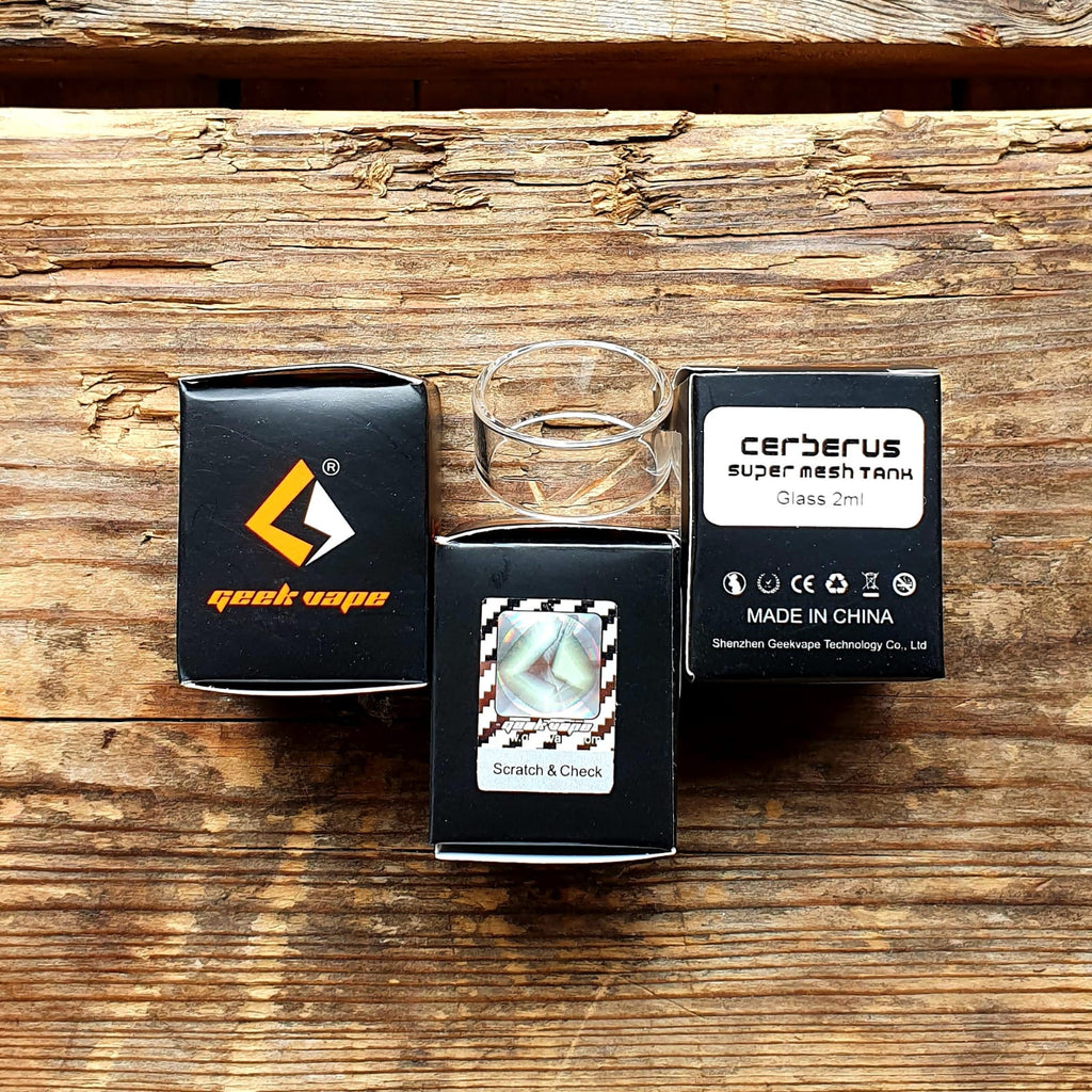 Cerberus 2ml replacement Glass GeekVape | In stock | fast shipping Cheeky Vape Co. Cerberus 2ml replacement Glass GeekVape | In stock | fast shipping Cheeky Vape Co.