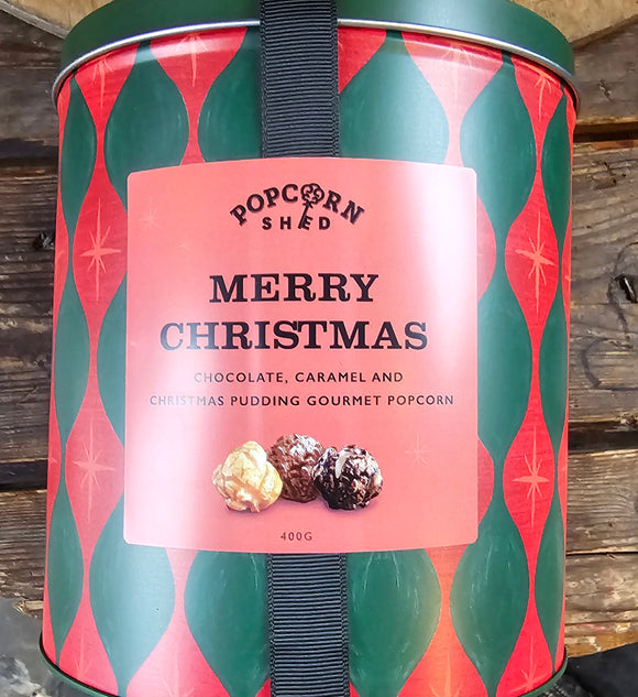 Merry Christmas Tin 400g by Popcorn Shed