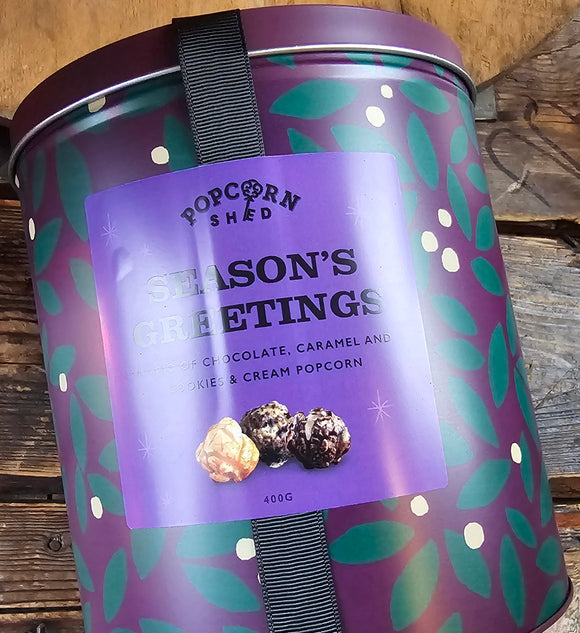 Season's Greetings Tin 400g by The Popcorn Shed