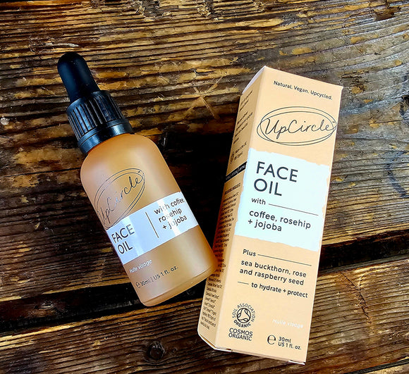 Collagen Boosting Vegan Organic Coffee + Rosehip Face Oil by UpCircle Beauty