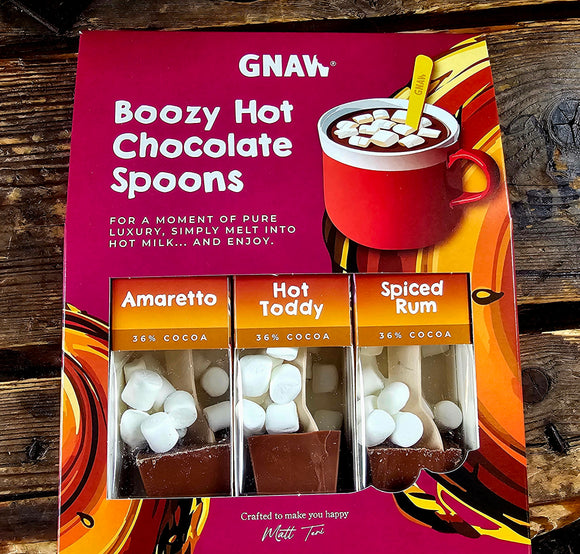 Boozy - Hot Chocolate Spoon Gift Set (3 Spoons) by GNAW Chocolate