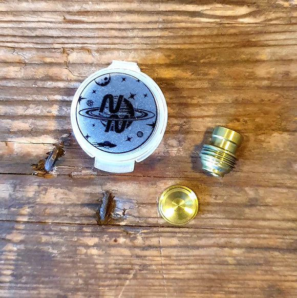 never normal brass warp pipe tip and button set