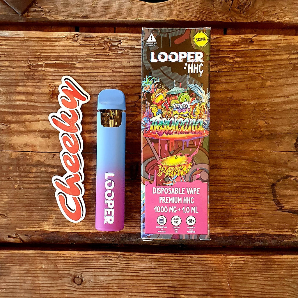 LOOPER Tropicana SATIVA Strain HHC 1g 1000mg UK stock Cheeky Vape Co.